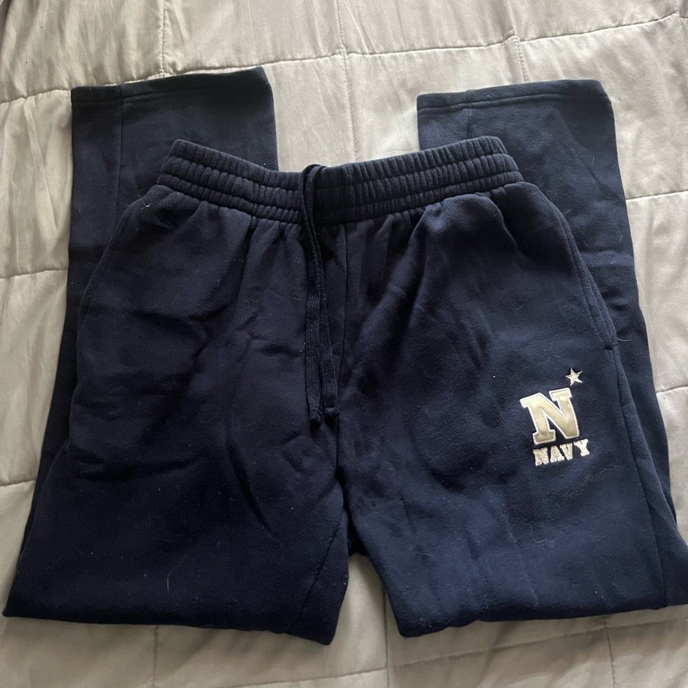 Navy Sweatpants with Logo
